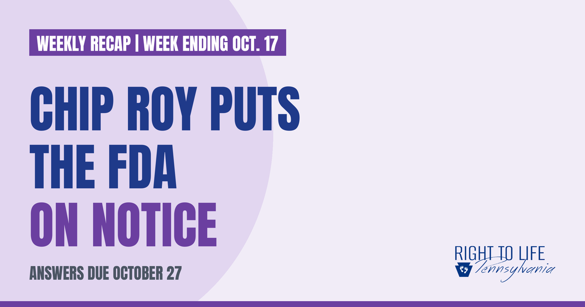 Week Ending Oct. 17: Chip Roy Puts the FDA on Notice